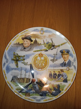 Coalport Bone China RAF Battle of Britain 50th Anniversary Plate - Churchill