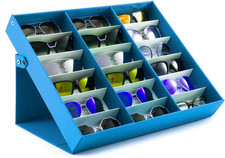 18 Slot Jewelry Sunglasses Organizer Box Stand Display Case/Tray, Snap Close  P