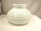 VINTAGE White HOBNAIL MILK GLASS Shade for  KEROSENE , OIL ,  ELECTRIC LAMP