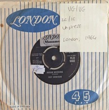 Roy Orbison It’s Over & Indian Wedding Vinyl Record 7" VG/VG HLU 9882 1964
