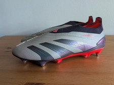 Adidas Predator Elite Laceless SG Platinum Metallic Soccer Cleats Men 9 IF6319
