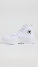 Unisex Converse Chuck Taylor All Star Lugged 2.0 High White Black, 10.5 W/8.5 M