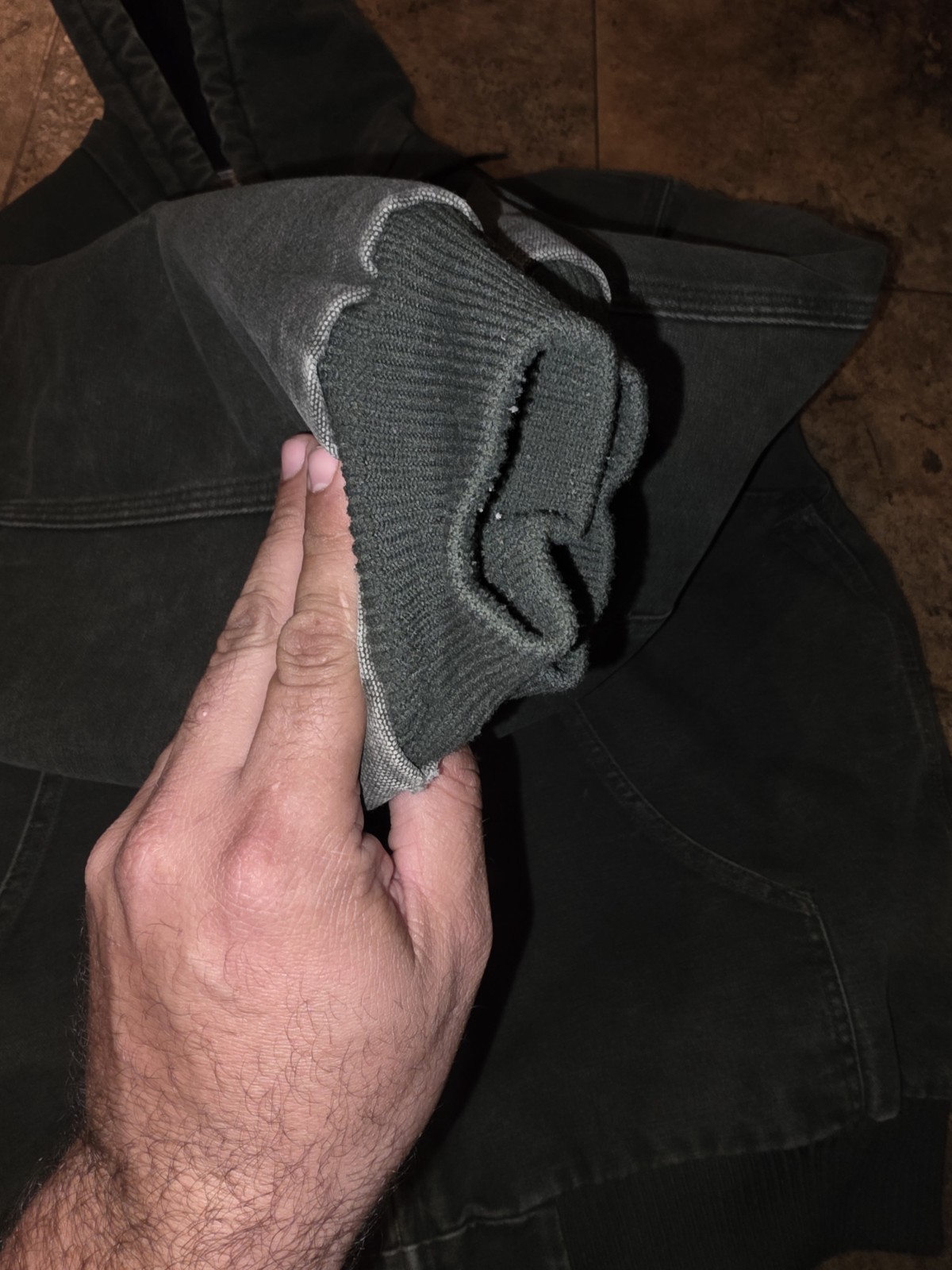 Vintage Carhartt Sandstone Hooded Active Jacket “Moss Green” J130 MOS Mens Large thumbnail 6