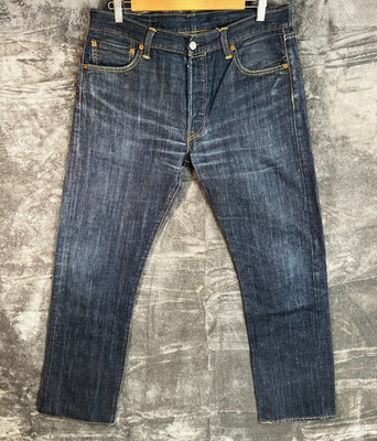 Levis 501 Original Straight Jeans Dark Indigo W34 x L32