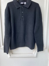 NWT GAP Kids Boy's Black Henley Sweater - Fall/Winter - School Size 6-7
