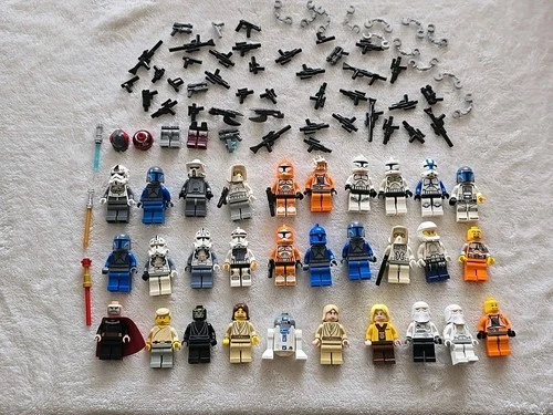 VINTAGE LEGO Minifigures STAR WARS clone troopers Yoda Luke Accessories Rare