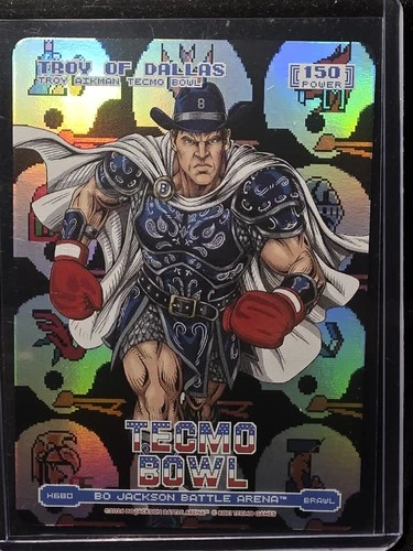 Troy Of Dallas Troy Aikman Tecmo Bowl Bo Jackson Battle Arena 150 Brawl Helmet