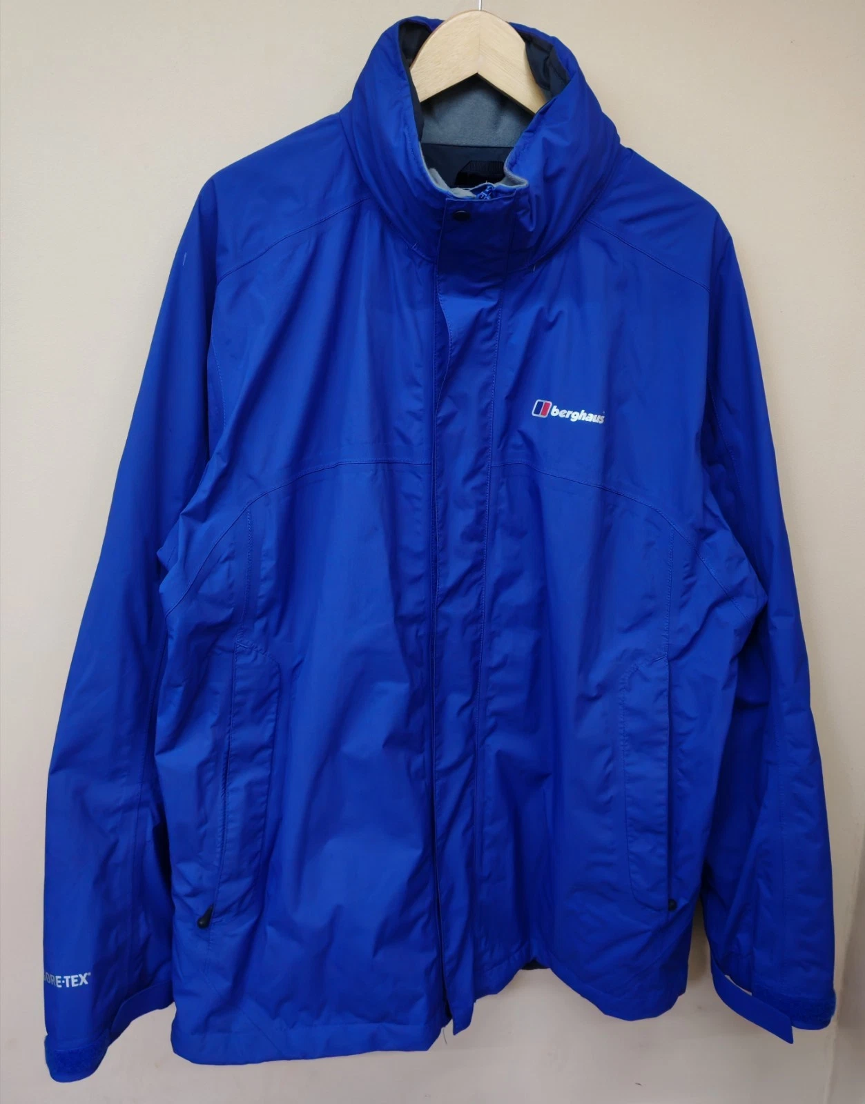 Berghaus Gore-Tex Waterproof Jacket Mens XXL Blue Outdoor Rain Coat Hooded Shell