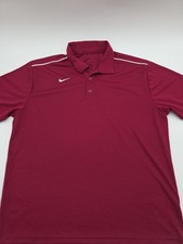 Nike Golf Dri-Fit Polo Shirt Men XL Red Logo Embroidered .. 42095
