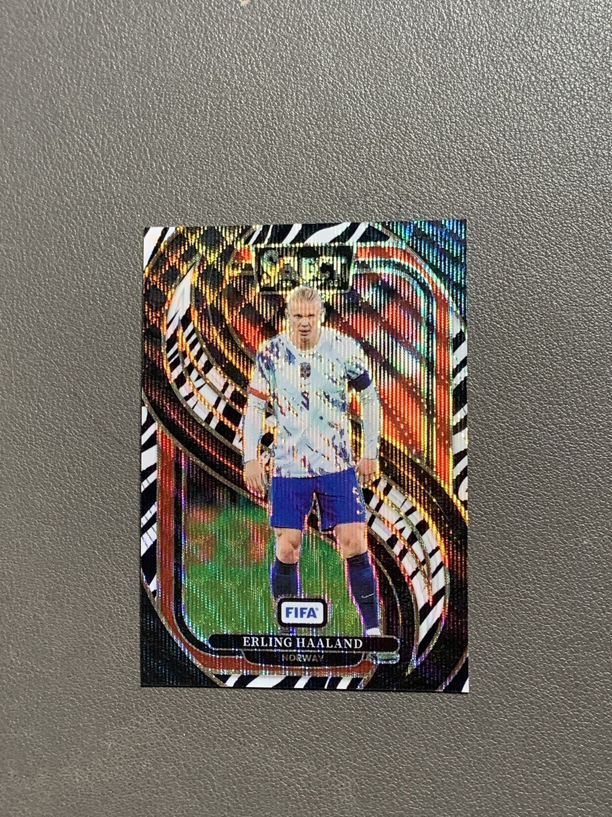 2024-25 PANINI SELECT FIFA SOCCER ERLING HAALAND Zebra Strips Wave