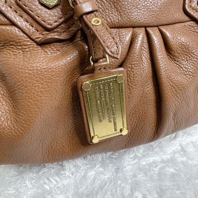 Marc Jacobs Classic Q Baby Groovy 2way Shoulder Bag Handbag Brown