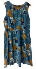 SEASALT QUICK SKETCH SLEEVELESS 100% ORGANIC COTTON SUN DRESS UK SIZE 20