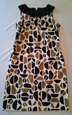 AB Studio Womens 6 Sleeveless Sheath Black Collared Dress