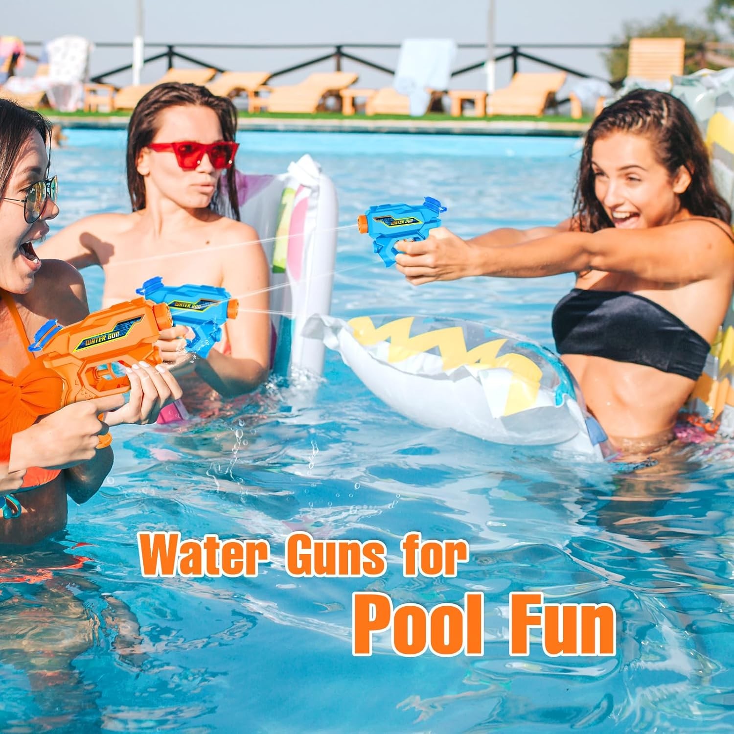 2 Pack Water Gun for Kids - Squirt Guns Water Blaster Soaker 100CC Capacity Wate