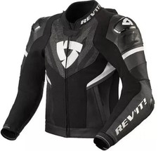 Chaqueta de carreras de motocicletas REVIT Quantum Pro para hombre. Bicicleta de cuero de vaca genuino