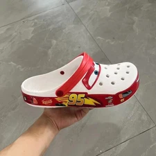 Miniso Lightning McQueen EVA Waterproof Clogs – Ankle-Wrap Sandals for Kids