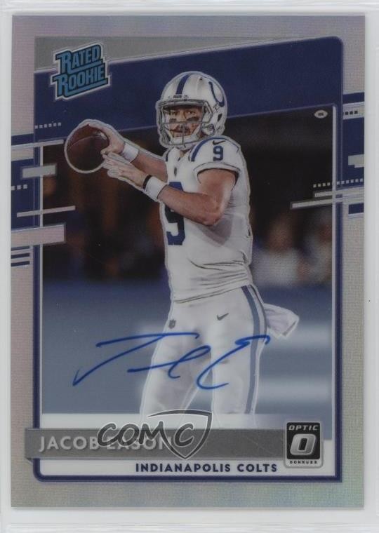 2020 Panini Donruss Optic Holo Prizm 68/99 Jacob Eason #162 Rookie Auto RC 1in5