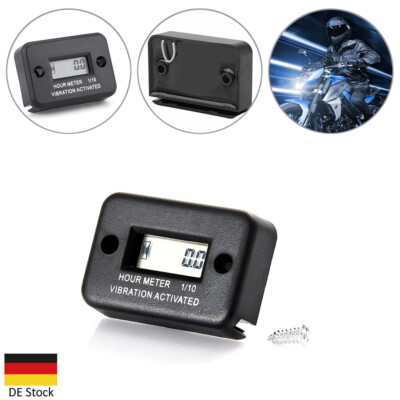 Digital Vibration Stundenzähler Betriebsstundenzähler LCD Stunde Meter Motorrad