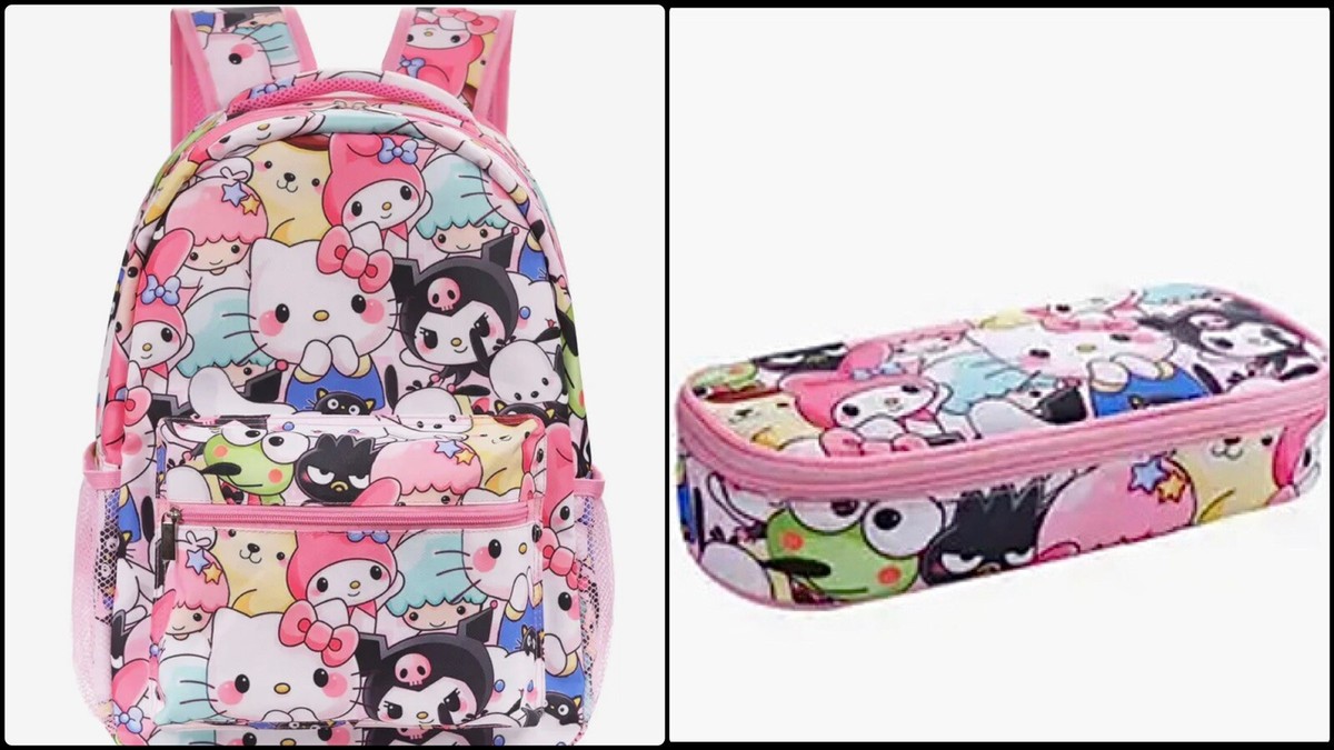 hello kitty backpack laptop HELLO KITTY & FRIENDS LARGE 16” BACKPACK Laptop Computer Bag & Supplies  Case NEW