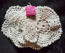 Hand Crochet Doily Coasters 100 Cotton Made in India Size 4" Set of 6