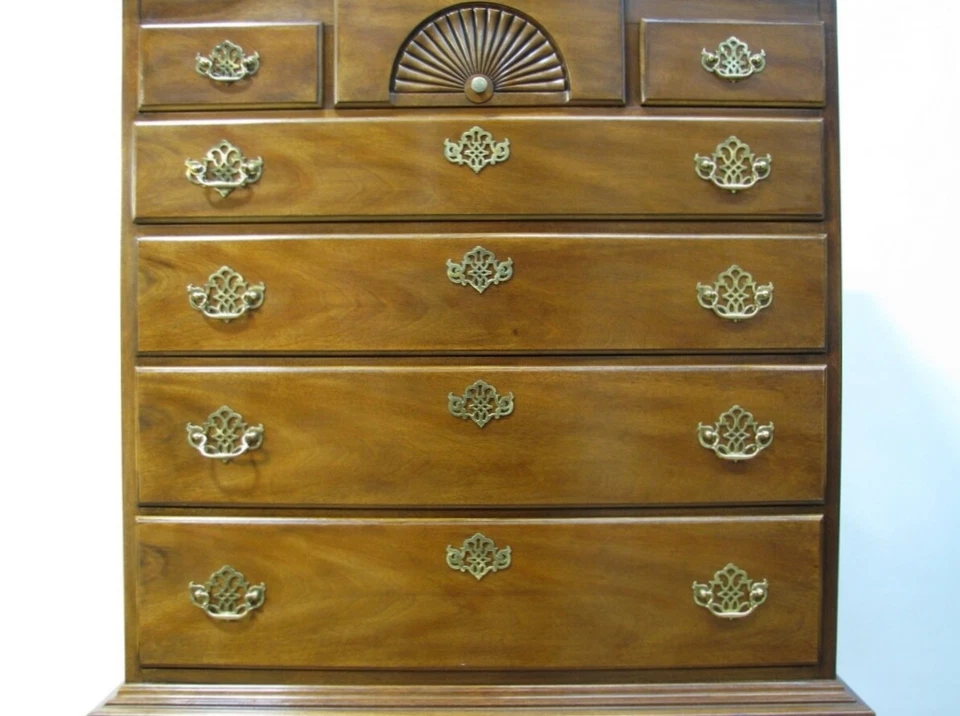 Muebles de Nogal Vintage "Colección Obras Maestras" Caoba Highboy Reina Ana Foto 3 de 4