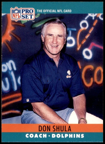 Don Shula 1990 Pro Set Miami Dolphins LP x1 - Tarjeta coleccionable de fútbol americano NFL - Imagen 1 de 1