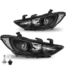 w/Bulbs For 2017 2018 Hyundai Elantra Headlights Assembly Replacement Left&Right