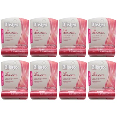 Blistex Lip Vibrance, Lip Protectant 0.13oz Tinted Lip Balm (Pack of 8)