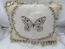 Aubusson style FRENCHCOUNTRY Needlepoint Pillow Insert BUTTERFLY Petit Point 4