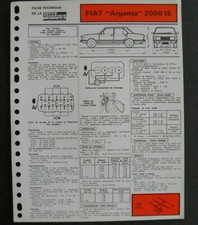 Revue technique Fiat ARGENTA