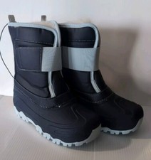 Member's Mark Boy's Warm Cozy Lining Easy On/Off Snow Boots Blue Cove, size 5