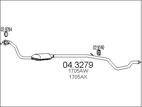 Catalyseur Peugeot 306 Break 1.9 D pot échappement compatible version Fourgon