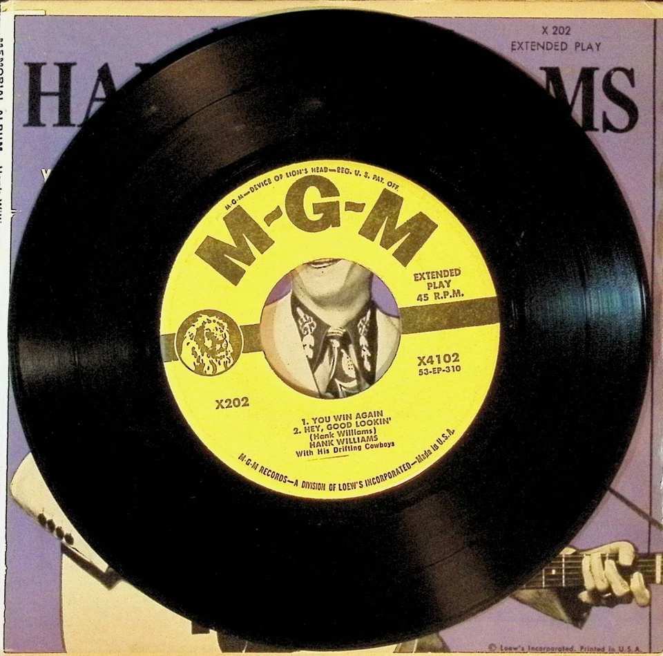 Hank Williams Memorial Album MGM EP X202 PS GF VG+ - Image 4 of 4