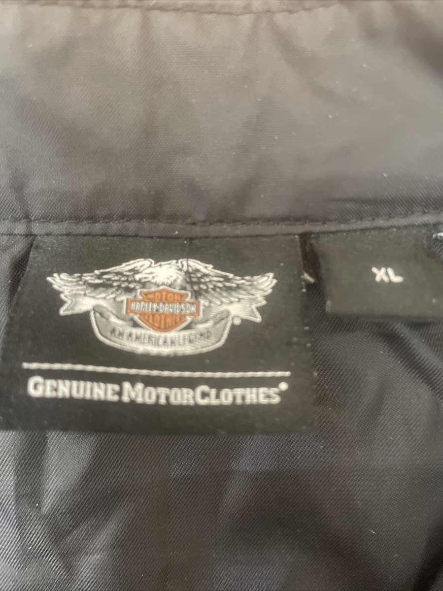 Harley Davidson Men's Vintage Black WindBreaker Jacket Sz XL