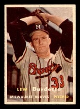 1957 Topps Baseball #208 Lew Burdette NM/MT *g1