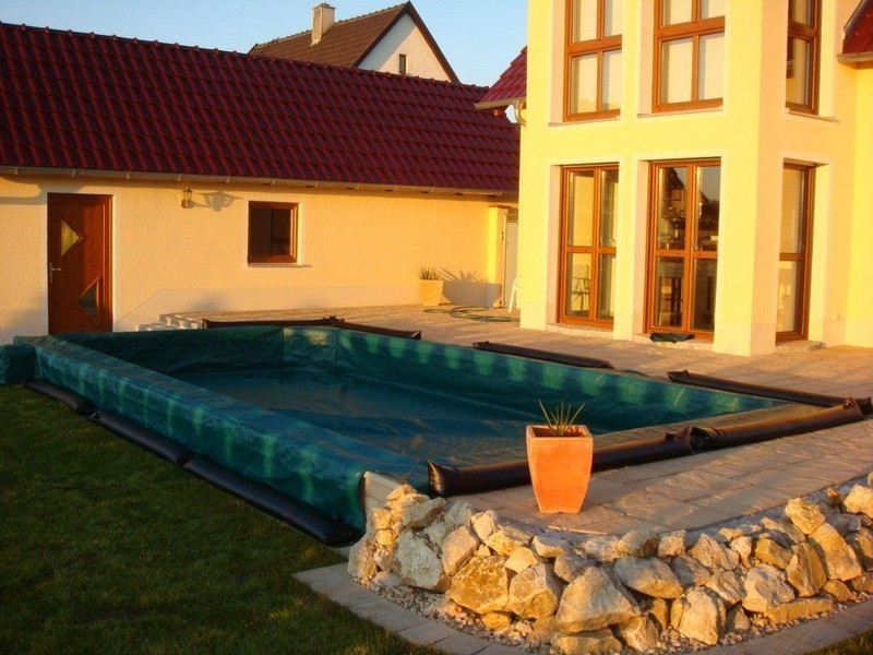 Lona de cubierta RECTANGULAR PEB piscina 7,00 x 3,50 metros cable de cerradura premium