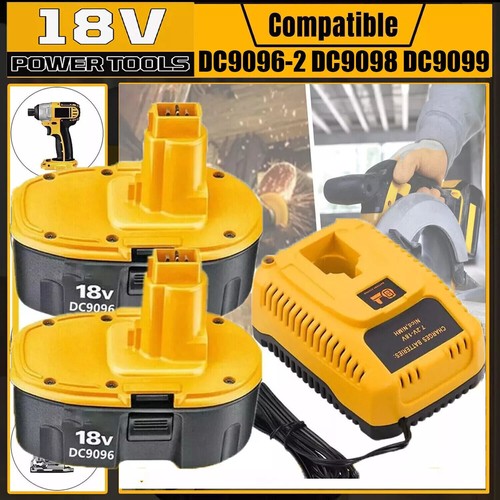 PACK 18V 8.0Ah Li-ion Battery/Charger For Dewalt 18 VOLT DC9096 DC9098 DC9096-2 - Picture 2 of 22