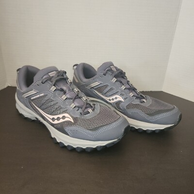 Saucony Womens Excursion Tr13 Gray Running Shoes Size 10 Light Pink