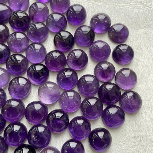 Ametista viola rotonda cabochon sciolto pietra preziosa unica naturale 14 mm - Foto 4 di 5