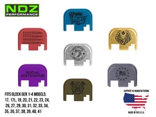 NDZ Rear Slide Cover Plate for Glock 17 19 Gen 1-4 Aluminum - Black Images