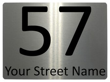 036 Custom Personalised Address Metal Aluminium Plaque Sign For House Door Gate