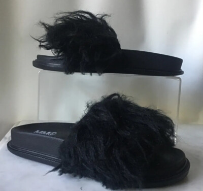 MM6 Maison Margiela Black Hairy Slides Size 40 US 9.5 | eBay MM6 Maison Margiela Black Hairy Slides Size 40 US 9.5 | eBay