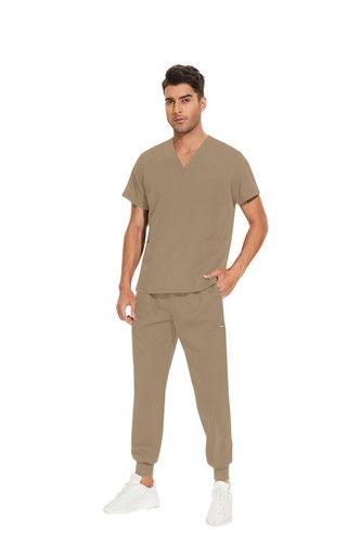 Men's NiaaHinn Jogger Scrub Set: Long Sleeve Jacket + Pants for Doctors - Picture 51 of 159