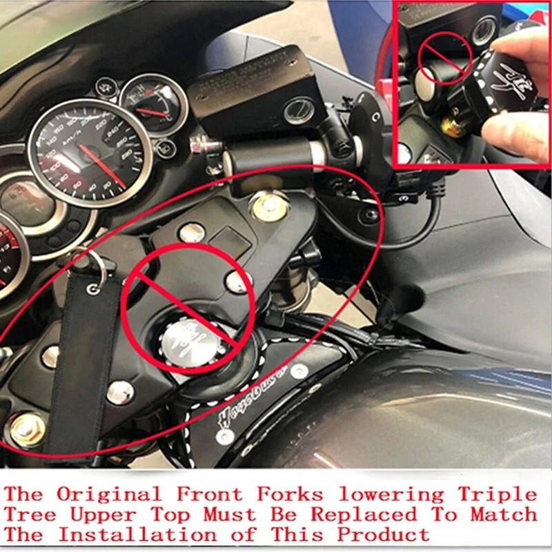 Abrazadera superior superior delantera triple árbol descendente para Suzuki Hayabusa 2008-2020 Foto 3 de 4