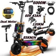 Cheevalry S11 PRO 8000W E-Scooter 11" 60V 43AH OffRoad Electric Scooter 120KM