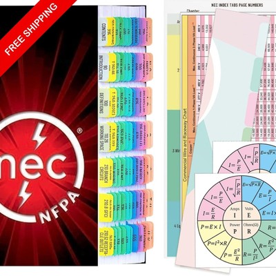 2020 NEC Tabs, NFPA 70 National Electrical Code 2020 Tabs with Wire Chart