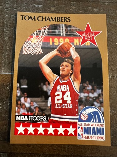 1990 NBA Hoops Basketball Card #15 Tom Chambers, All-Star West (I9)