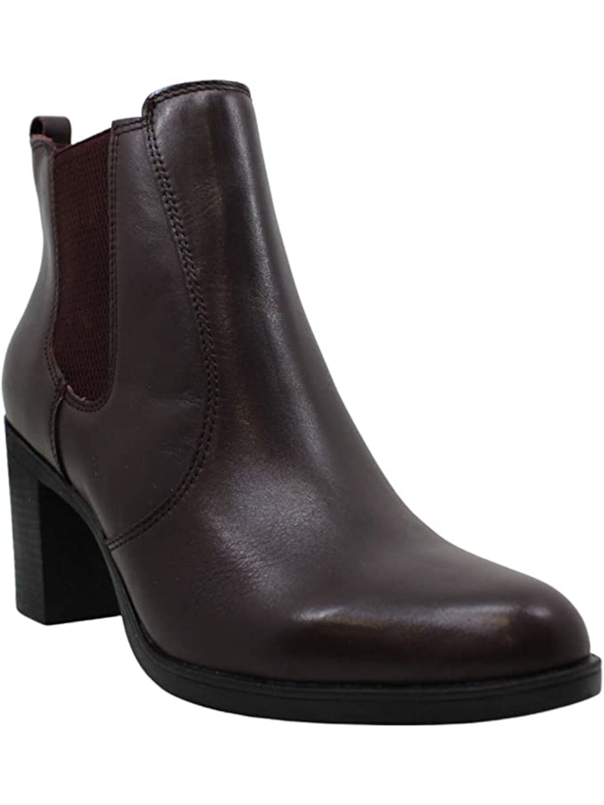 GIANI BERNINI Womens Burgundy Gore Korma Almond Toe Block Heel Booties 11 M