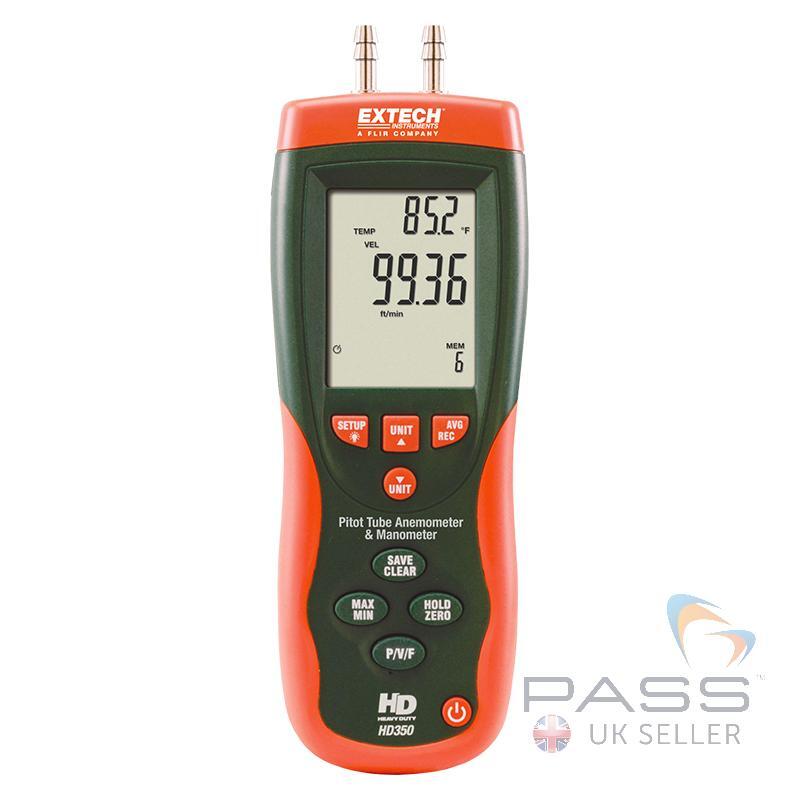 Extech HD350 Pitot Tube Anemometer + Differential Manometer eBay