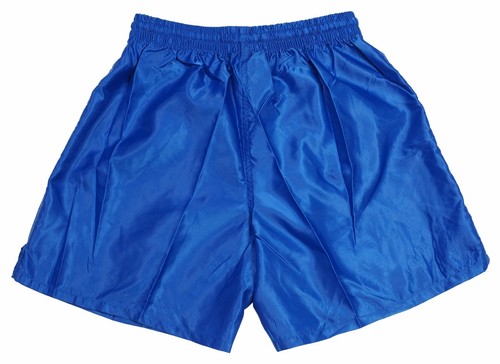 Blue Satin Polyester Soccer Shorts by VKM - Men's Small - Picture 2 of 3